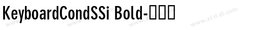 KeyboardCondSSi Bold字体转换